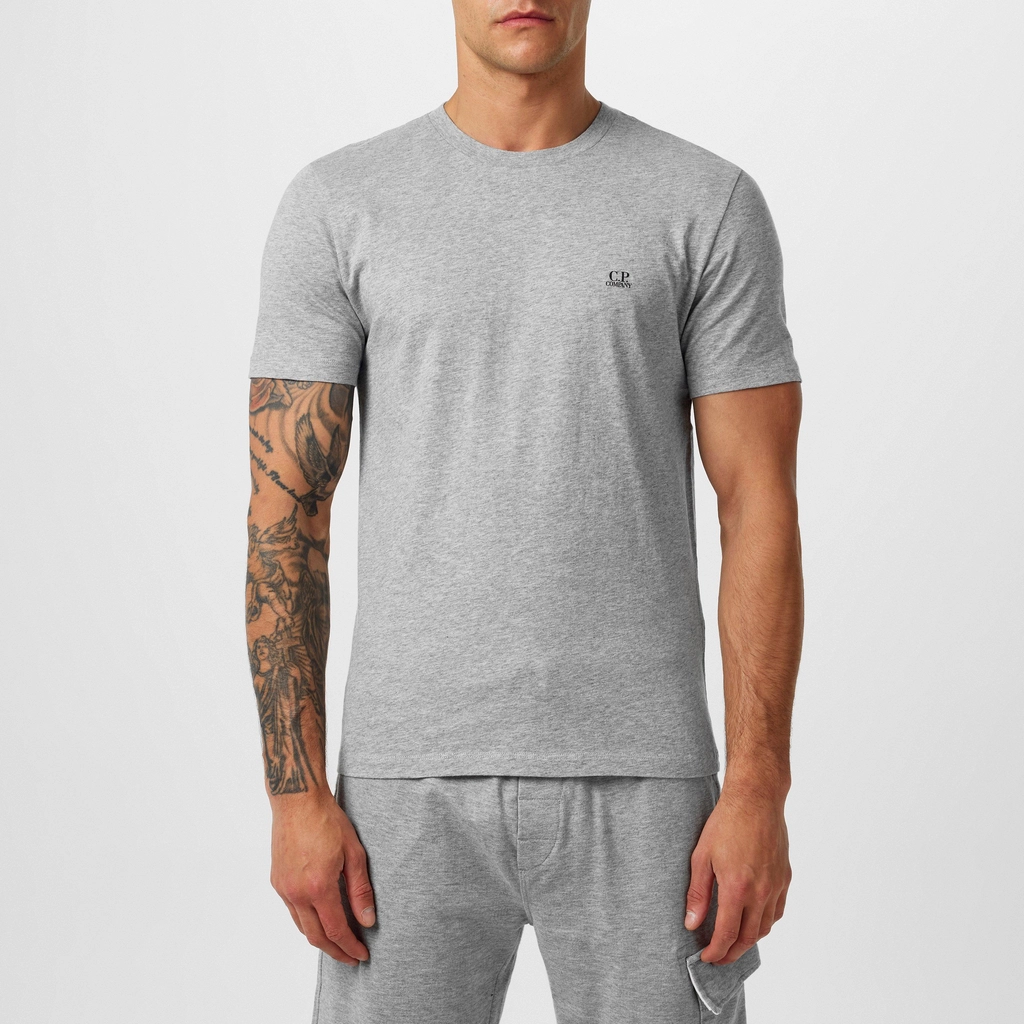 CP Company Basic Logo T Shirt - Grey Mel M93